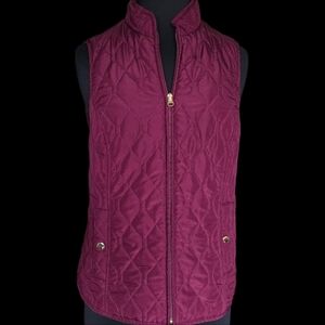 Croft & Barrow Maroon Quilted Vest